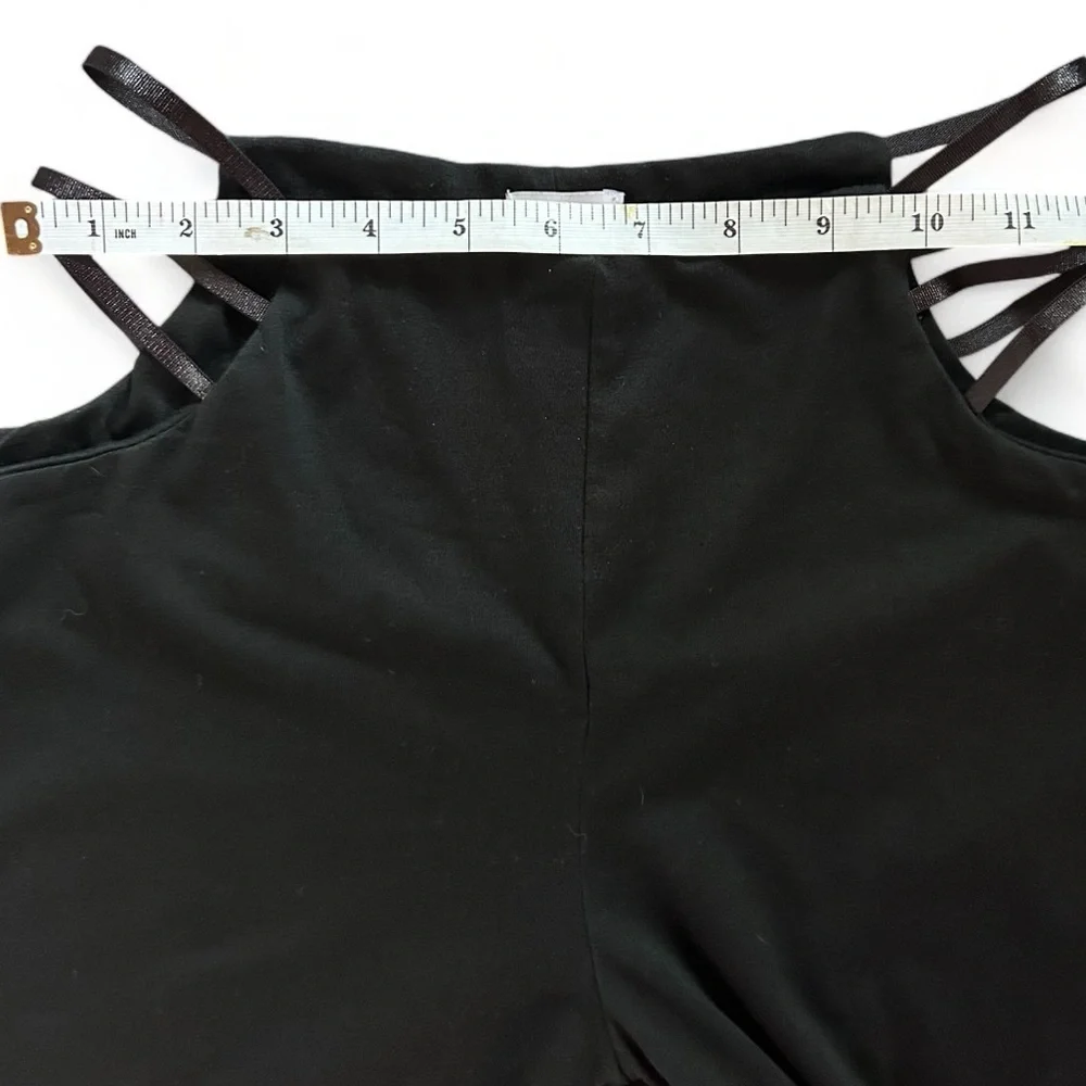 Princess Polly Black Ariarne Flare Pants Cut Out High Waist Size 4 Women’s - Picture 4 of 6
